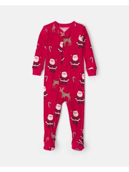 Carter's - Red Printed Pure Cotton Romper