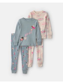 Carter's - Multi-Color Printed Pure Cotton T-shirt and Pyjama (Pack of 2)