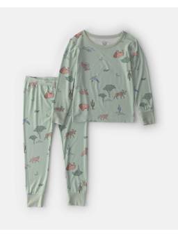 Carter's - Green Printed Viscose T-shirt and Pyjama