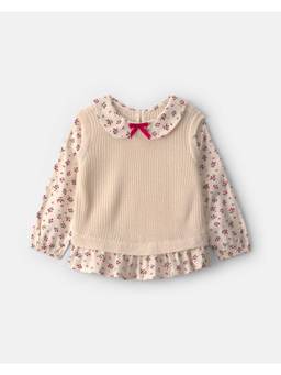 Carter's - Cream Woven Acrylic Blend Sweater