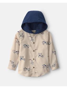 Carter's - Cream Printed Cotton Shirt