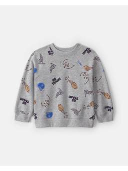 Carter's - Grey Printed Cotton Sweatshirt
