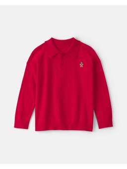 Carter's - Red Woven Cotton Sweater