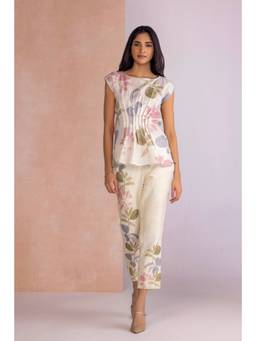 Kaveri - Off White Sahara Tropical Oasis Cinch Co-ord Sets