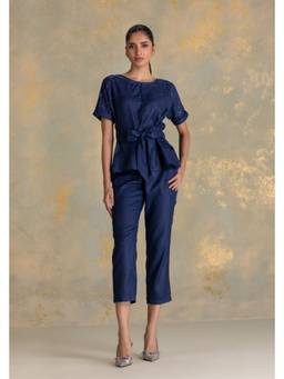 Kaveri - Navy Blue Crystal Rain Tina Co-ord Sets