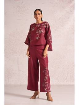 Kaveri - Maroon Bloomscape Sasha Co-ord Sets