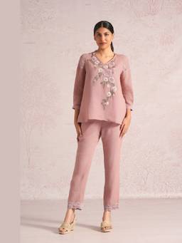 Kaveri - Pink Whimsical Garden Kismat Co-ord Sets