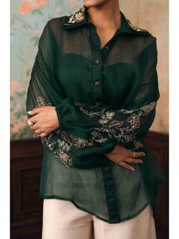 Paulmi & Harsh - Green Kylie shirt