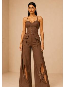 Future Cuts by Shreeya Singh - Modern Mocha Brown Co-Ord Set