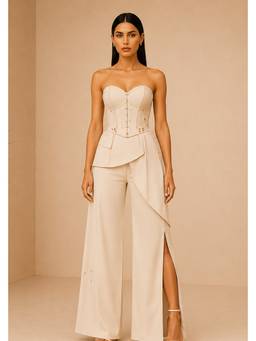 Future Cuts by Shreeya Singh - Ivory Sand Co-Ord Set