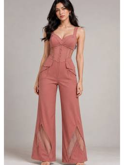 Future Cuts by Shreeya Singh - Dusty Rosewood Mesh Co-Ord Set