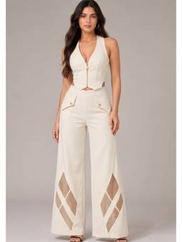 Future Cuts by Shreeya Singh - Ivory Zip-Up Co-Ord Set