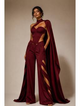 Future Cuts by Shreeya Singh - Wine Co-Ord Set