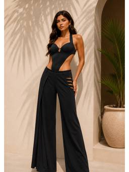Future Cuts by Shreeya Singh - Black Blade Cut Co-ord Set