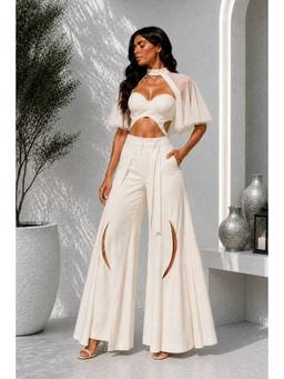 Future Cuts by Shreeya Singh - Ivory Premium Lycra Co-Ord Set