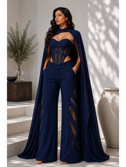Future Cuts by Shreeya Singh - Midnight Blue Co-Ord Set