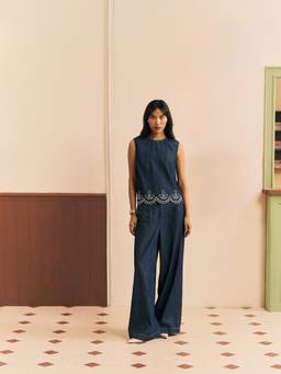 Calling June - Navy Blue Maple Co-Ord Set