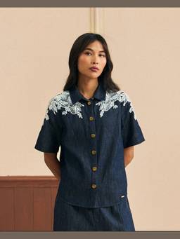 Calling June - Navy Blue Jane Shirt