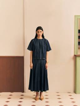 Calling June - Navy Blue Reina Co-Ord Set