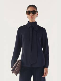 Néant - Navy Blue The Essential Slim Shirt with Tie