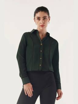 Néant - Green Tux Panel Relaxed Shirt