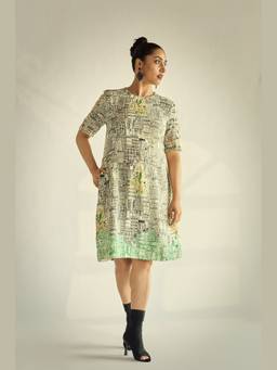 Neeti and Mudita - Green Metro Moss Dress