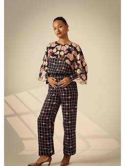 Neeti and Mudita - Multi-Color Midnight Garden Co-Ord Set