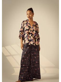 Neeti and Mudita - Multi-Color Grid Bloom Co-Ord Set