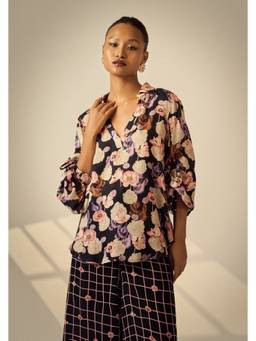 Neeti and Mudita - Multi-Color Bloom Tie Shirt