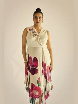 Neeti and Mudita - Multi-Color Magnolia Overlap Dress