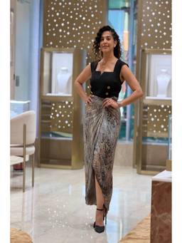 Neeti and Mudita - Multi-Color Jett Drape Dress