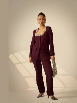 Neeti and Mudita - Wine Mirage Co-Ord Set