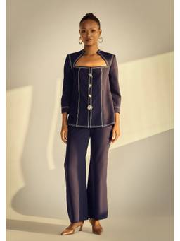 Neeti and Mudita - Navy Blue Nera Co-Ord Set