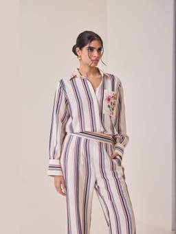 NeedleTen - Cream Petal Pocket Shirt