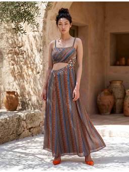 NAUTANKY INDIA - Brown Sahara Glow Dress