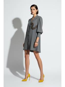 NAUTANKY INDIA - Grey Snakebite Dress