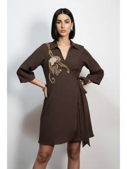 NAUTANKY INDIA - Brown Swinging Style Dress