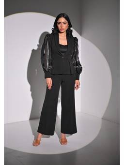 THE BLACK LOVER - Black Anna Blazer with Pants and Bustier