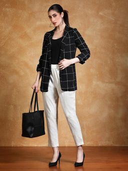 Jaipur Kurti - Off White Slub Cotton Solid Pant