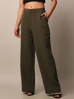 ONLY - Olive High Rise Tailored Pants