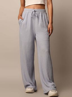 ONLY - Blue Textured Pull On Pants