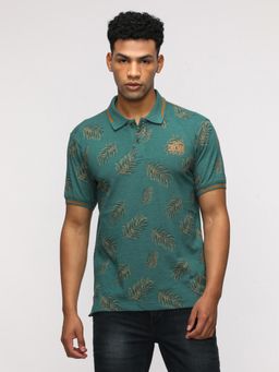 Crocodile - Sporty Green Melange Polo T-Shirt