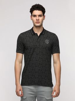 Crocodile - Blotch Pattern All Over Printed Polo T-Shirt
