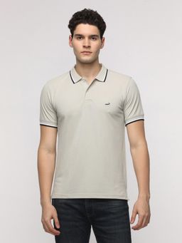 Crocodile - Solid Stretch Polo T-Shirt - Beige