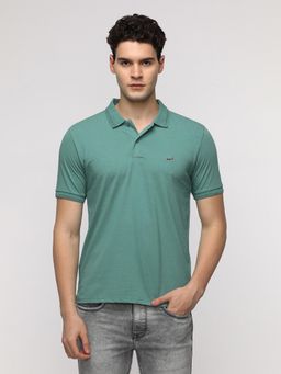 Crocodile - Solid Sporty Green Slim Polo T-Shirt