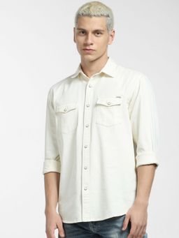 Jack & Jones - Beige Full Sleeves Shirt