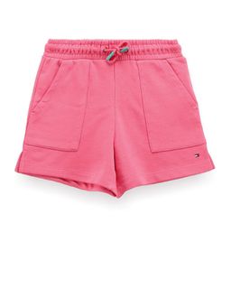 Tommy Hilfiger - Girls Solid Relaxed-Fit Mid Rise Shorts