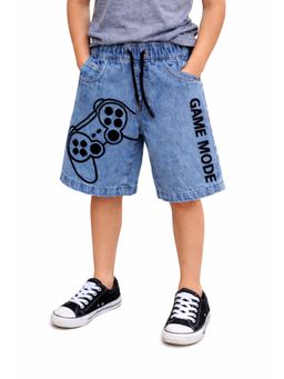 Denro - Blue Boys Denim Shorts with Drawstring