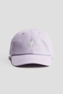 H&M - Girls Purple Embroidery-Detail Cap