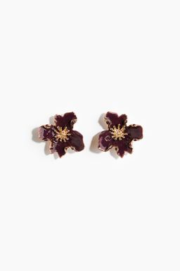H&M - Women Red Flower-Shaped Earrings